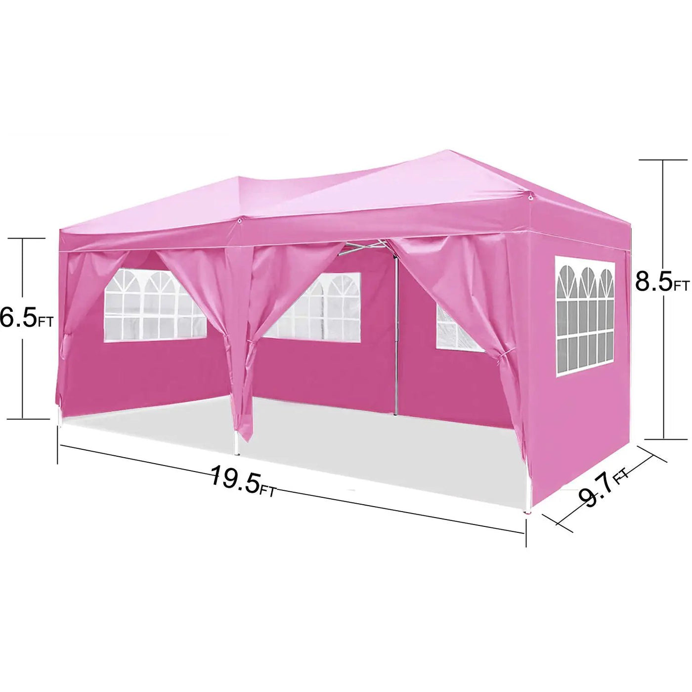 10'x20' EZ Pop Up Canopy Outdoor Portable Party Folding Tent with 6 Removable Sidewalls by HouseOfZazla
