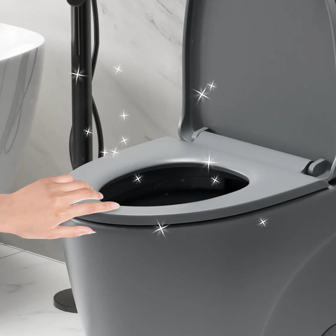 1 Piece Toilet With Tornado Flush, Dual Flush, And ADA Height Comfort Chair by HouseOfZazla