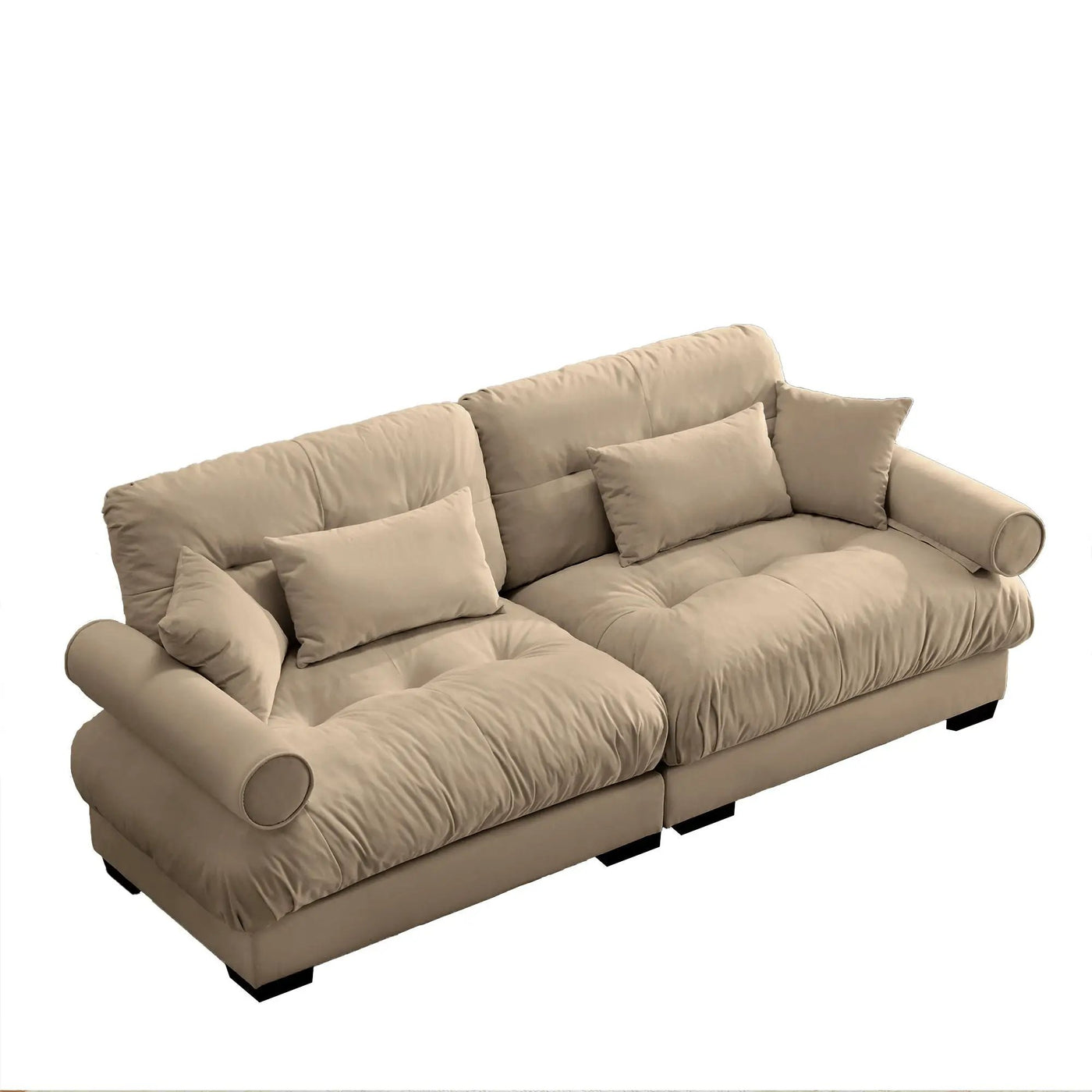 Modern Oversize Sofa With Cloud Like Comfort, Featuring Waist And Throw Pillows by Unique Piece Furniture