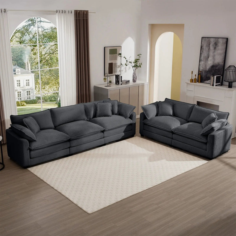 Elegant Oversized Sectional Sofa Set With Deep Seats And Flexible Layout by Unique Piece Furniture