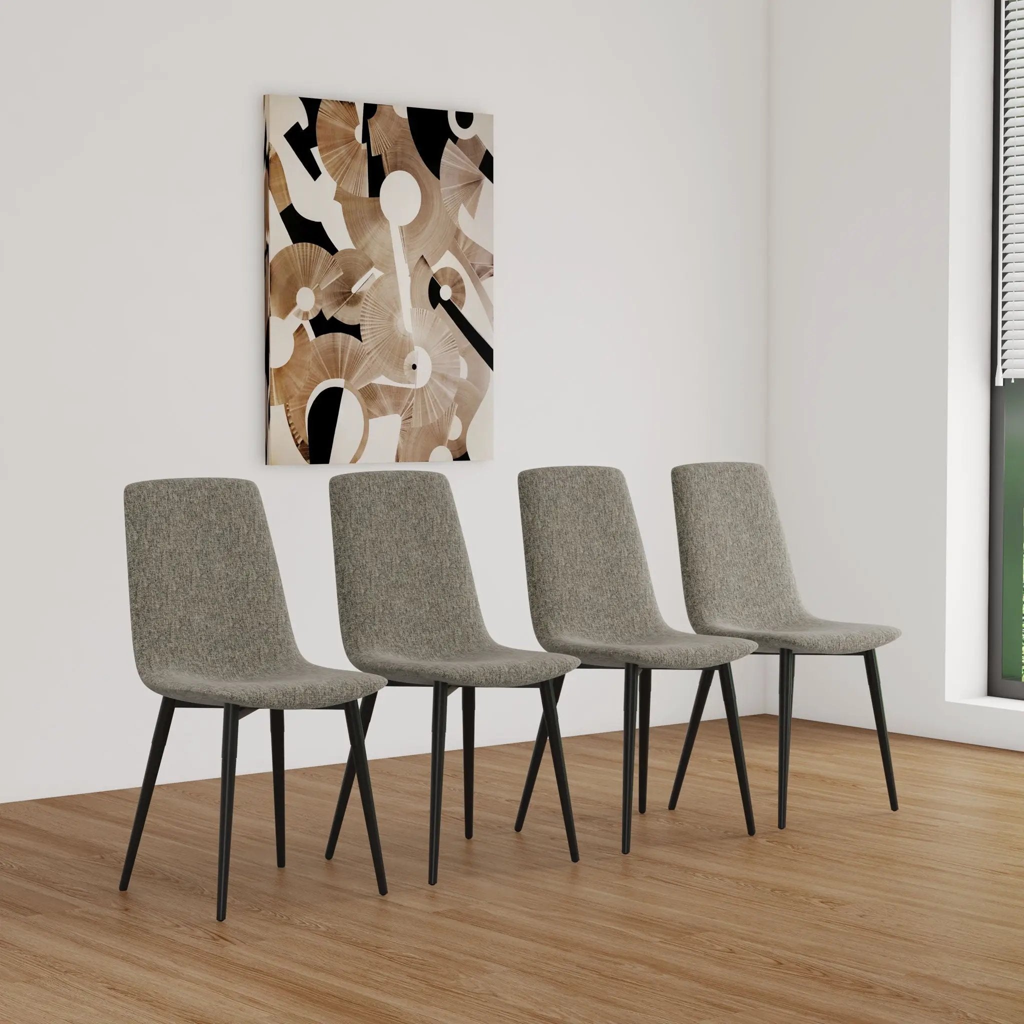 Modern Upholstered Dining Chairs With Cushion Seat And Sturdy Legs (Set of 4) by Unique Piece Furniture