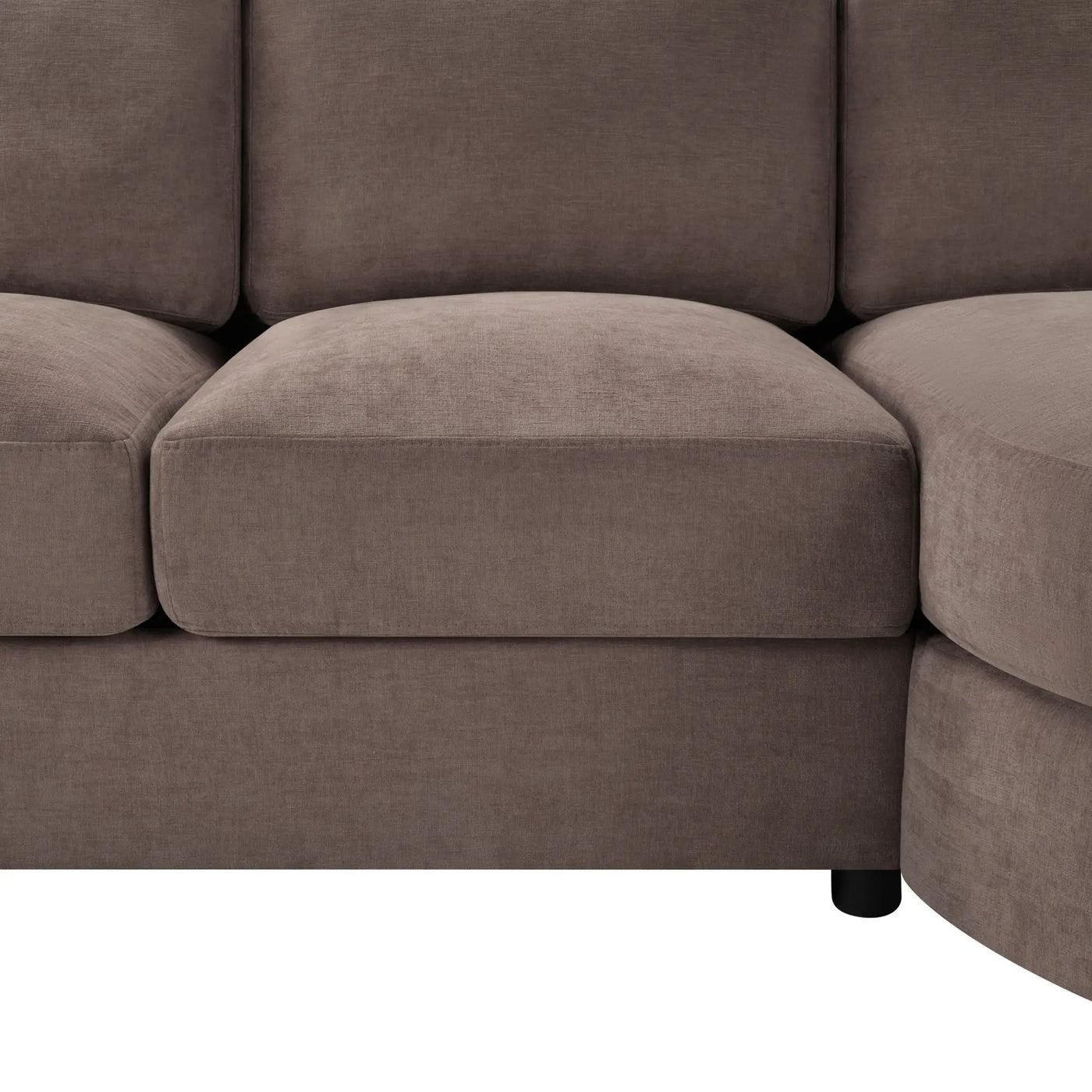 Modern L-Shaped Sectional Sofa With Curved Chaise, USB Ports, And Side Storage Pockets by HouseOfZazla
