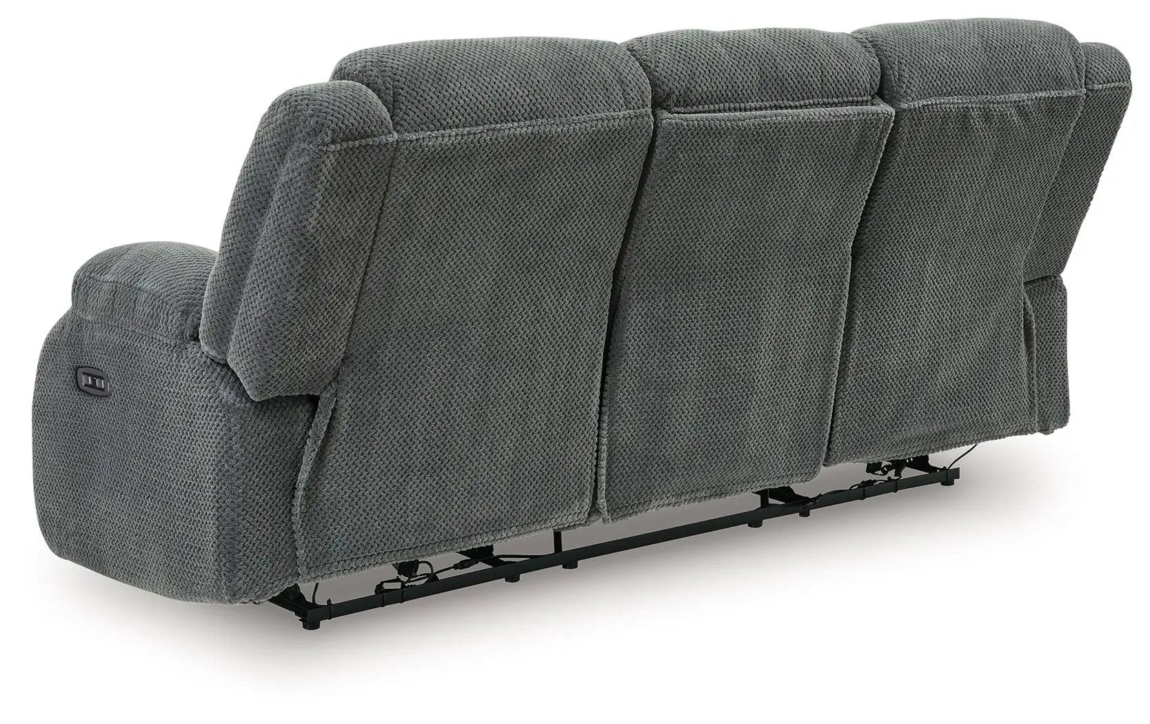 Observation - Reclining Power Sofa With Drop Down Table - Steel by Unique Piece Furniture