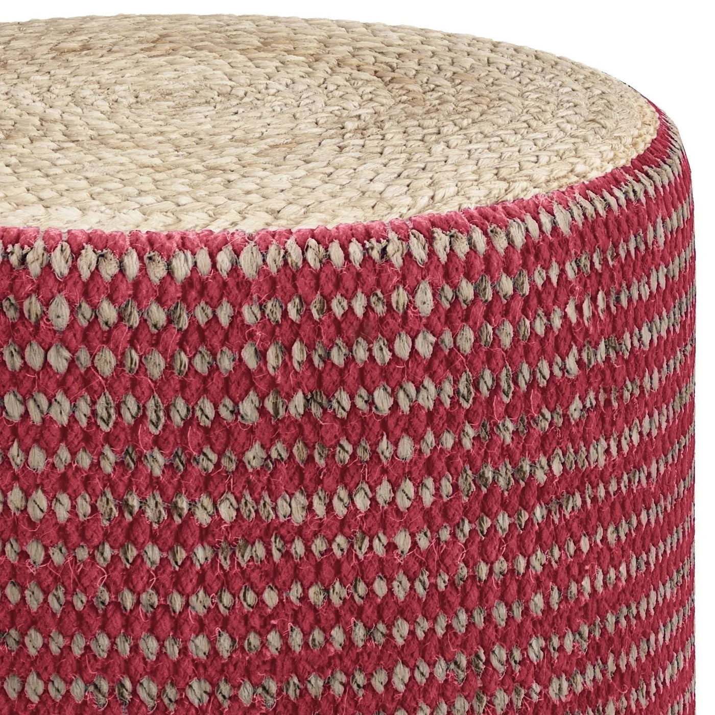 Larissa - Handcrafted Round Braided Pouf by Unique Piece Furniture