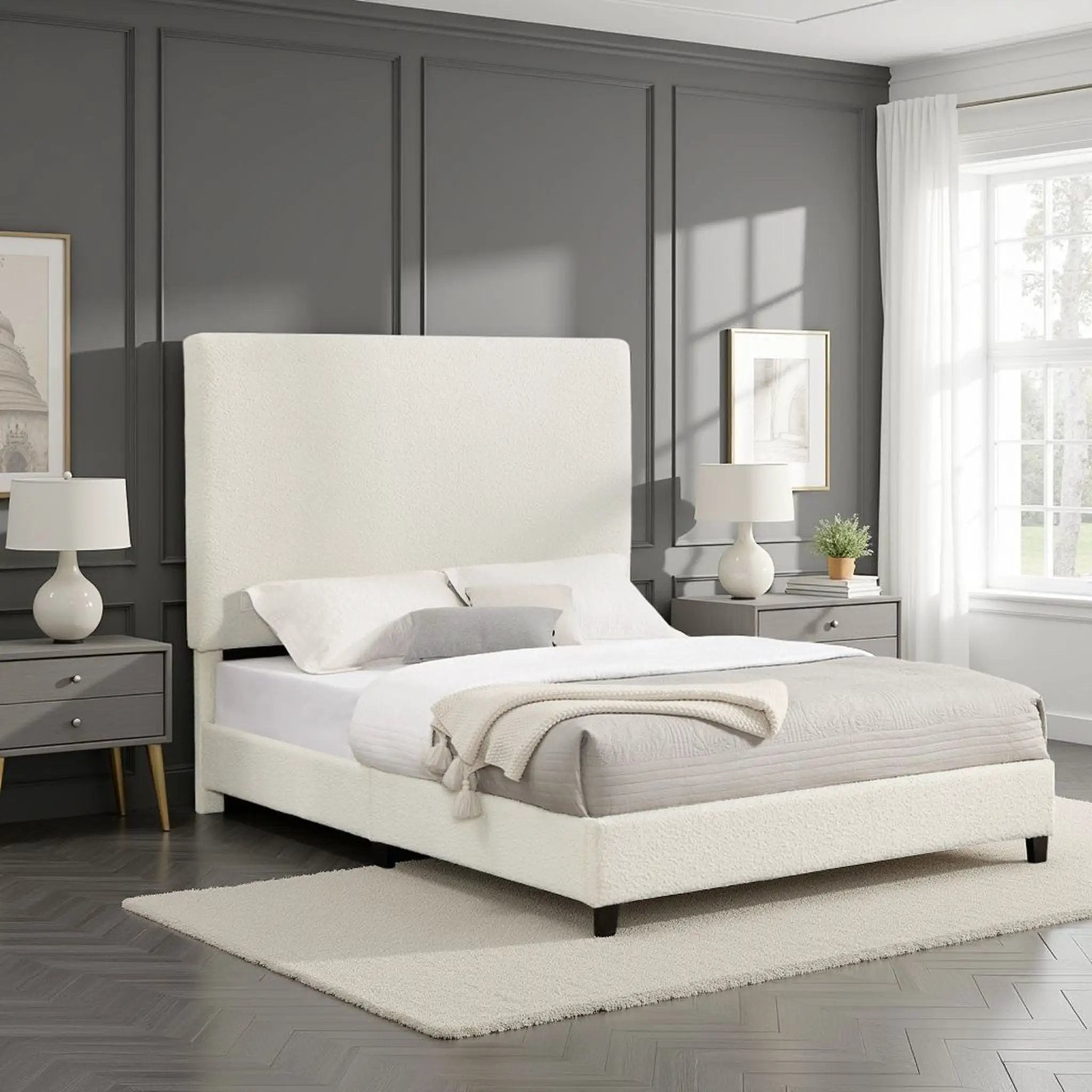 Upholstered Headboard Platform Bed by HouseOfZazla