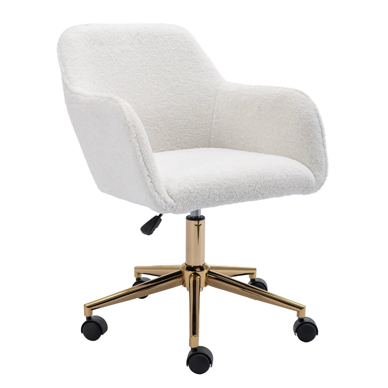 Modern Adjustable Height 360 Revolving Home Office Chair With Metal Legs And Universal Wheel For Indoor by Unique Piece Furniture