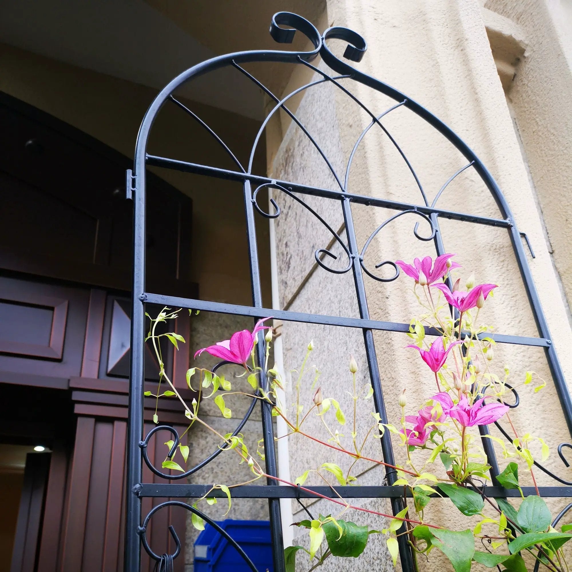 Metal Garden Rustproof Trellis For Climbing Plants Outdoor Flower Support by Unique Piece Furniture