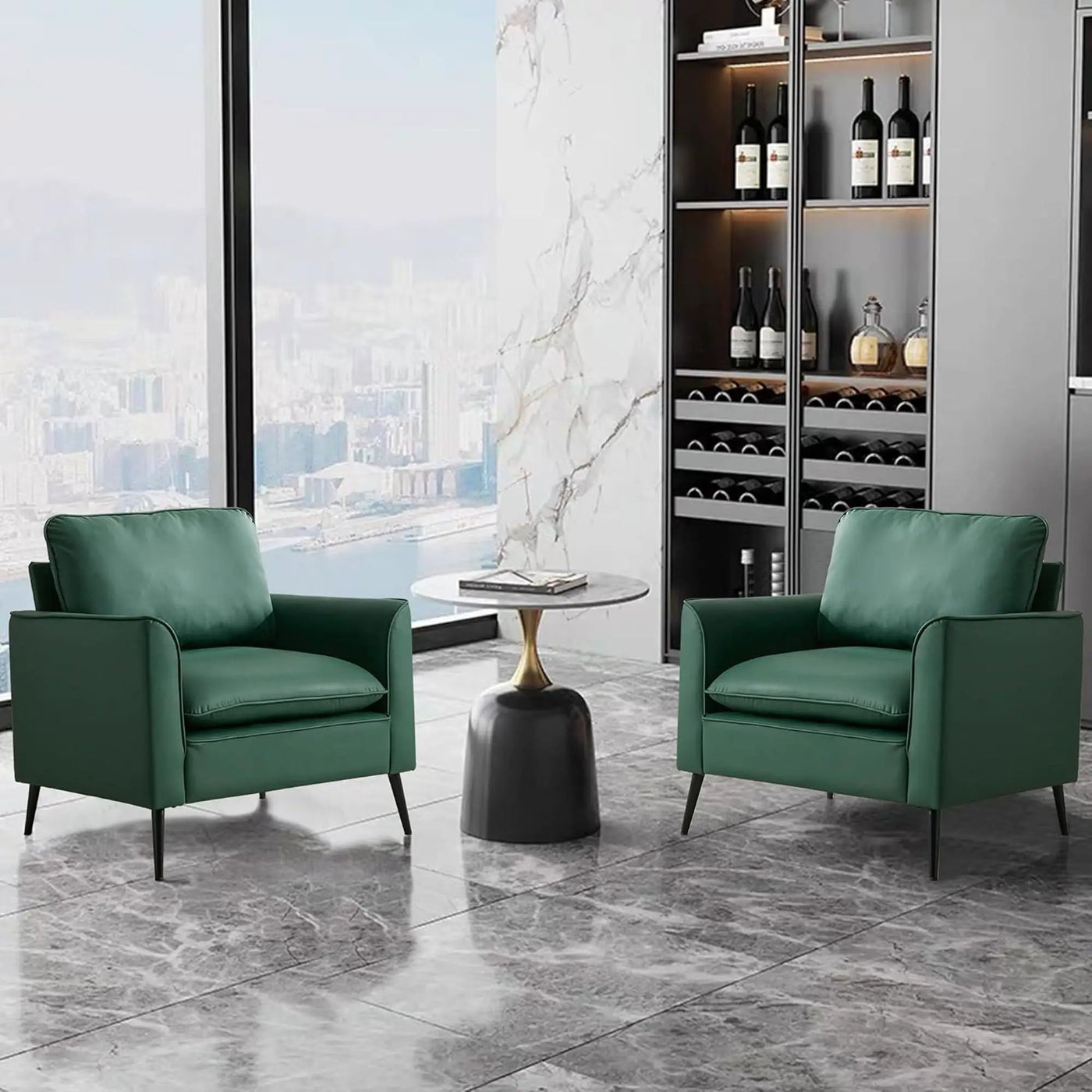 Nordic Retro Light Luxury Upholstered Sofa Chair by Unique Piece Furniture