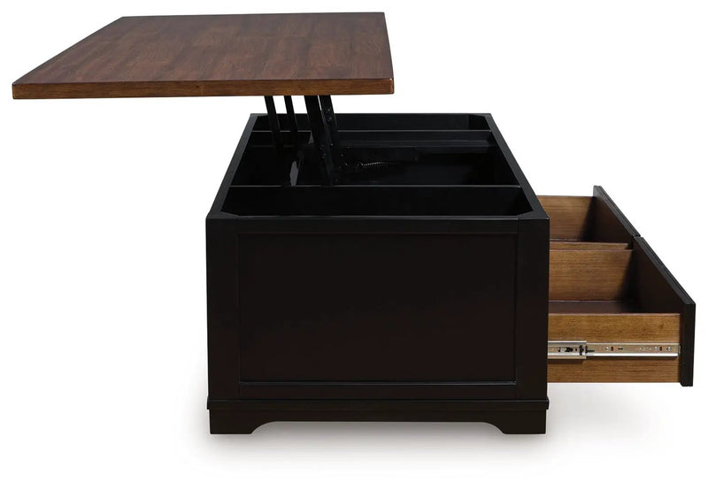 Wildenauer - Lift Top Cocktail Table - Brown / Black by Unique Piece Furniture