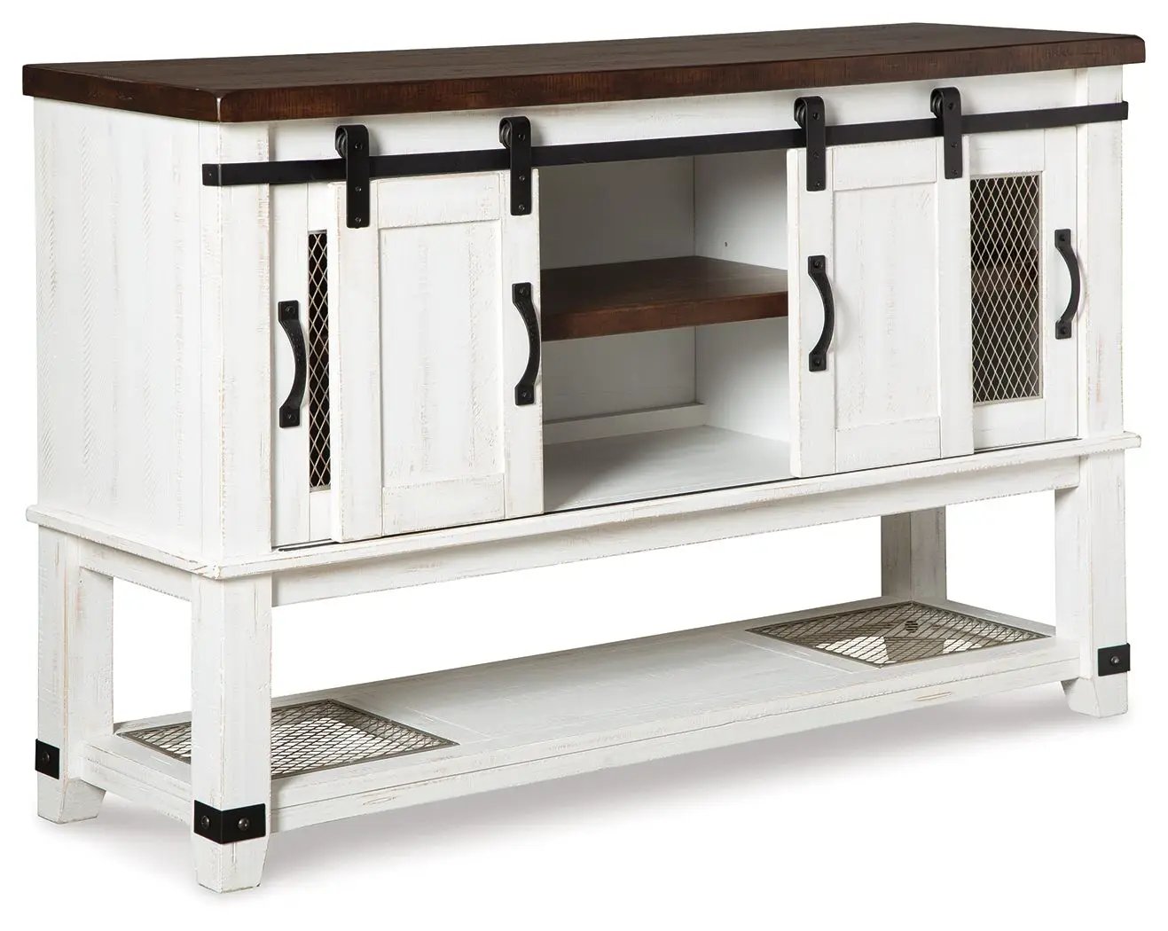 Valebeck - Dining Room Server - White / Brown by Unique Piece Furniture