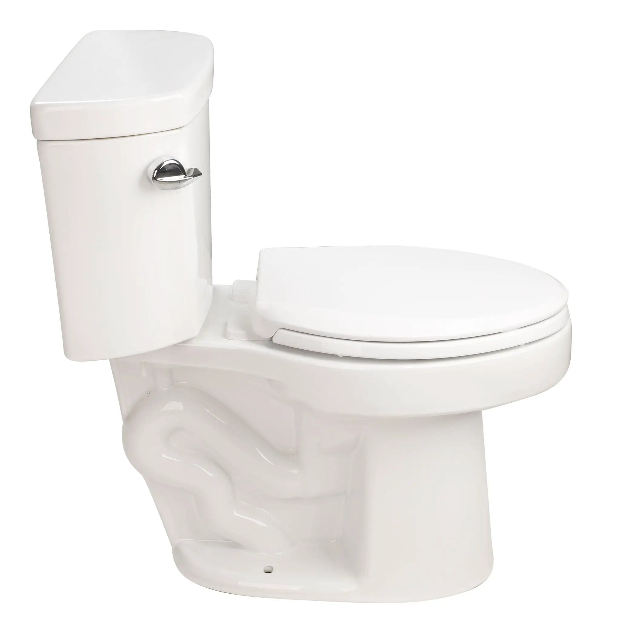 Gloss 2 Piece Toilet With 1.28 Gpf Tornado Flush, Rimless Bowl, Soft Closing Seat - Gloss White by HouseOfZazla