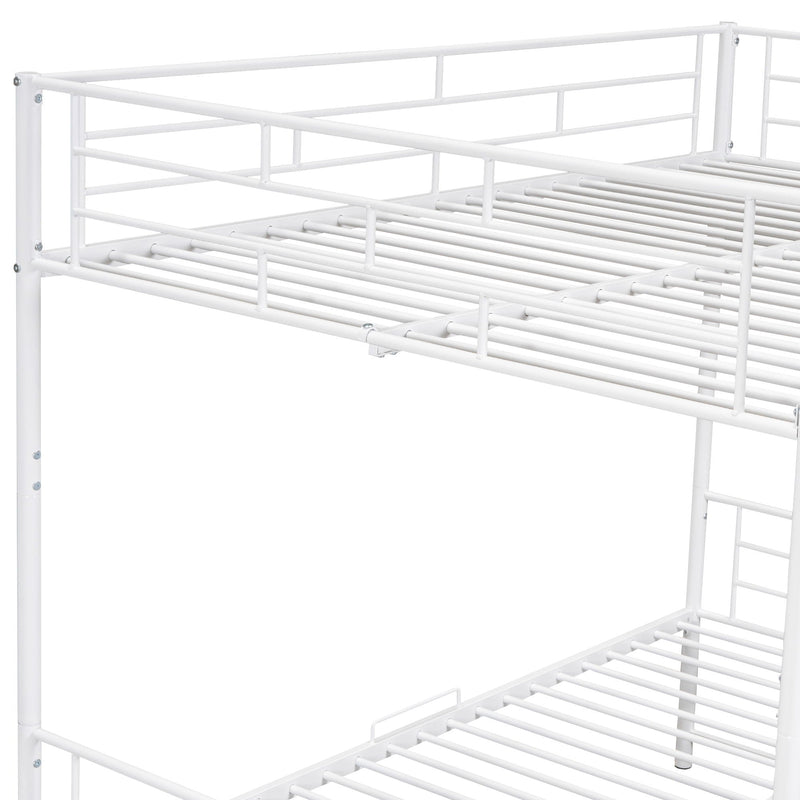 Metal Bunk Bed With Shelf And Guardrails by HouseOfZazla