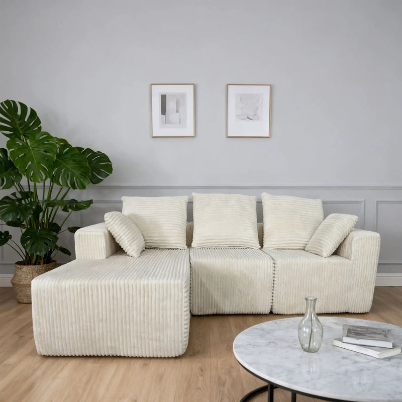 Corner Combination Sofa Sectional Couch With Soft Fabric by HouseOfZazla