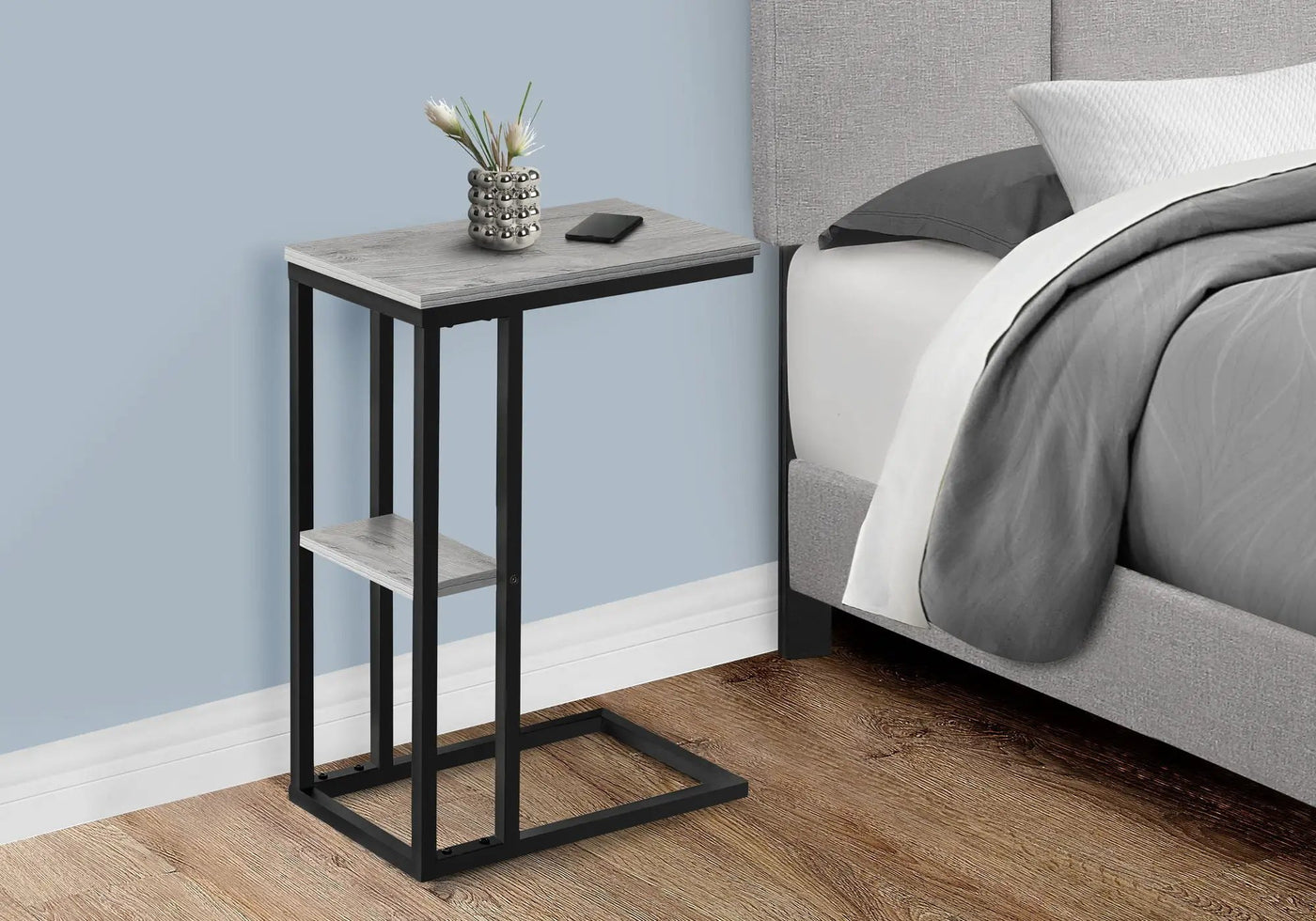 Accent Table, C - Shaped, Marble Look Contemporary & Modern Convenient Design by Unique Piece Furniture