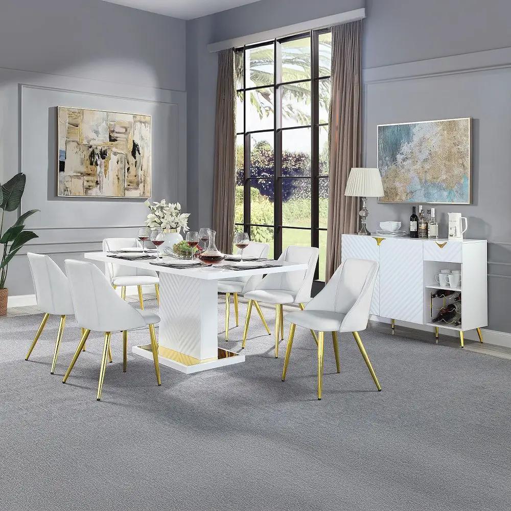 Gaines - Side Chair (Set of 2) - White Synthetic Leather by Unique Piece Furniture