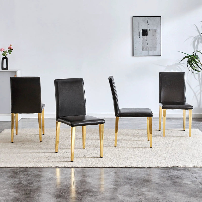 Elegant Upholstered Chairs With Metal Legs by Unique Piece Furniture