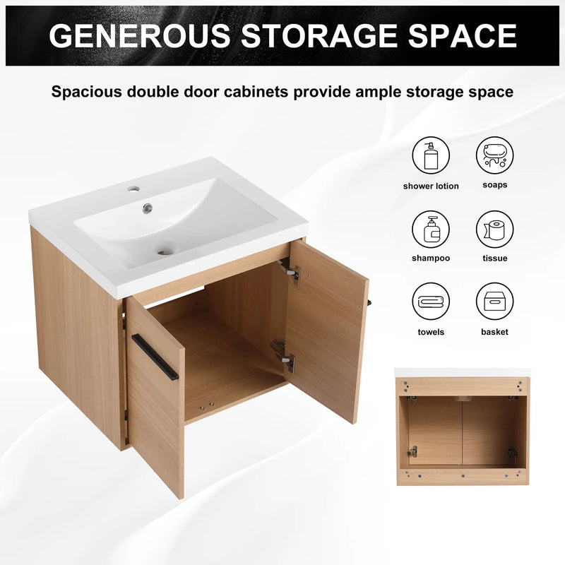 Bathroom Vanity Set With Resin Countertop Sink, 2 Doors by HouseOfZazla