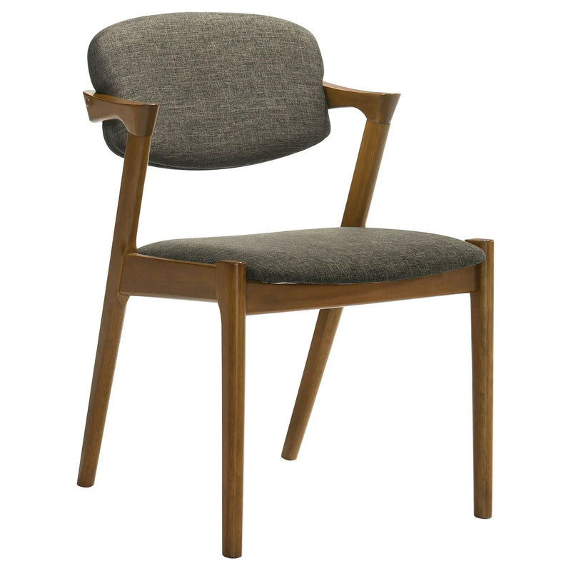 Malone Padded Wood Dining Arm Chair Dark Walnut (Set of 2) by Unique Piece Furniture