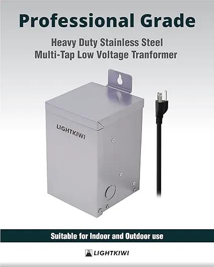 75 Watt Low Voltage Outdoor Landscape Lighting Transformer 120V AC to (12V-15V AC) Multi-Tap by Outdoor Solar Outlet