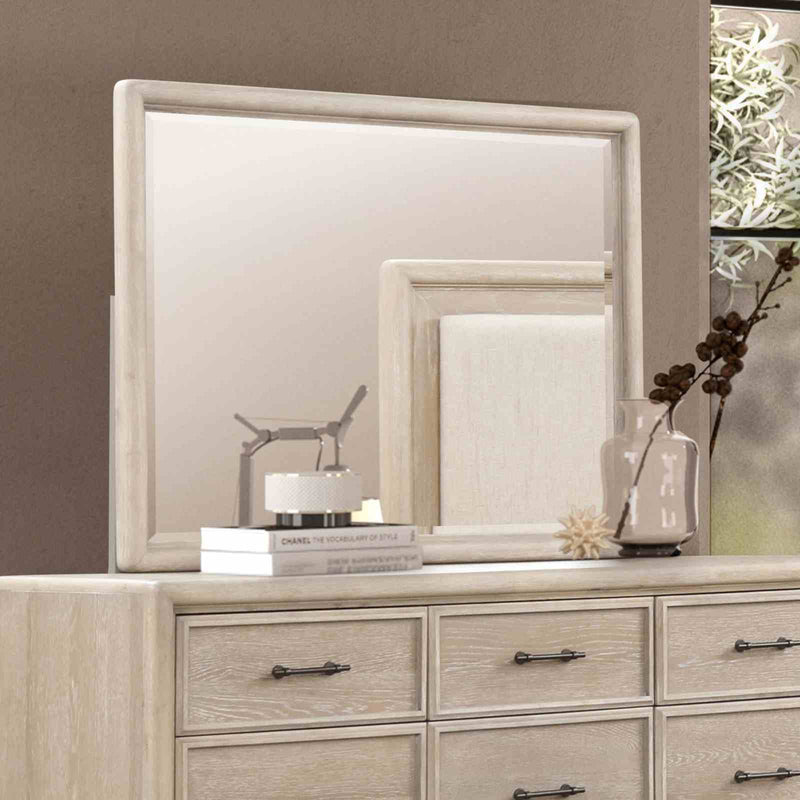 8 Drawers Dresser With Mirror, Bedroom Furniture - Oak by HouseOfZazla