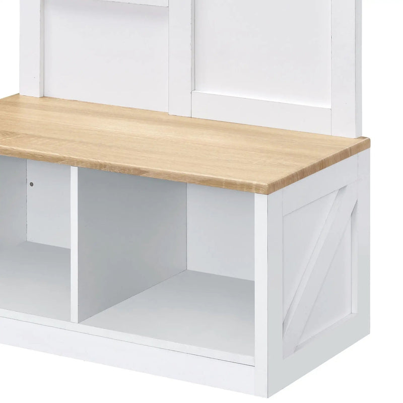 Melati - Hall Tree - Light Oak / White by HouseOfZazla