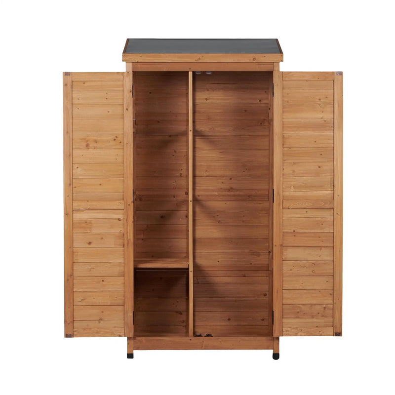 Outdoor Storage Shed With Vertical Tool Cabinet For Backyard by HouseOfZazla