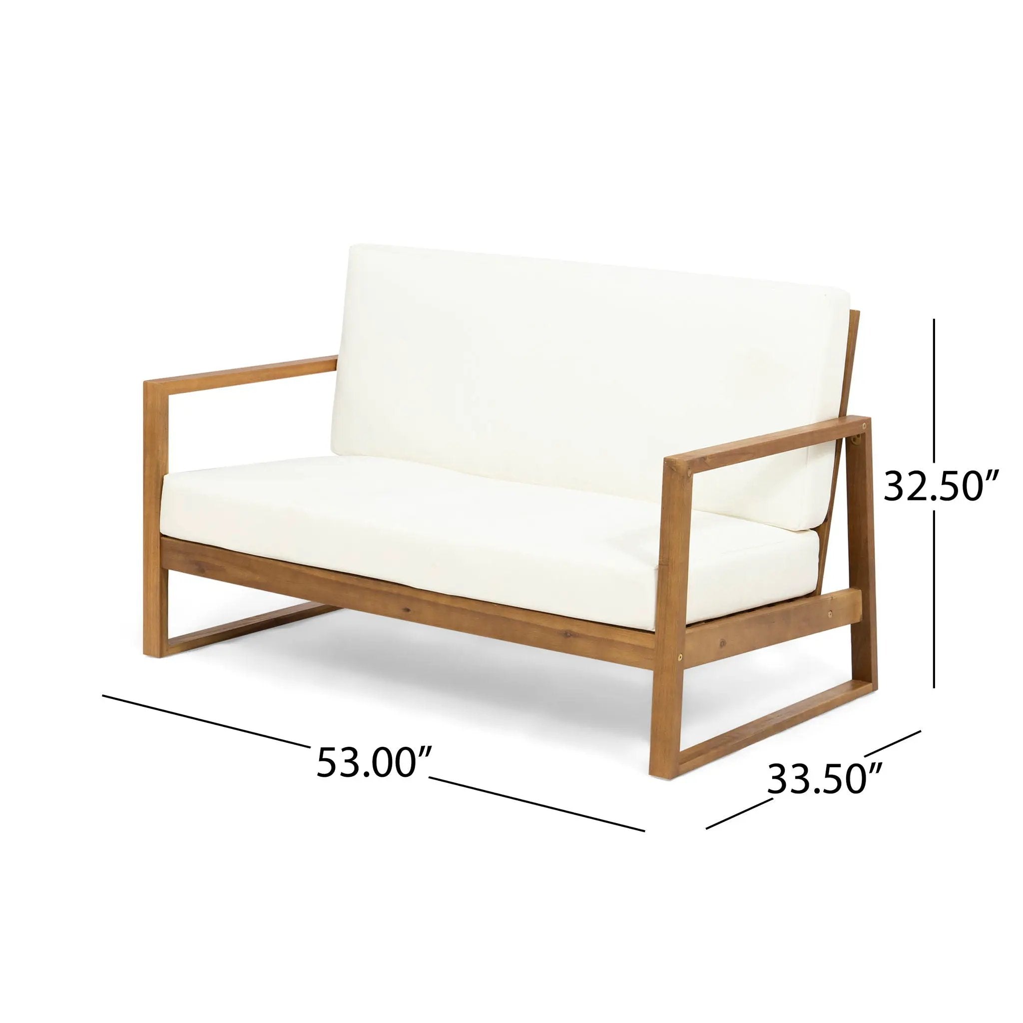 Belgian Loveseat & Coffee Table Set With Water Resistant Cushions by HouseOfZazla