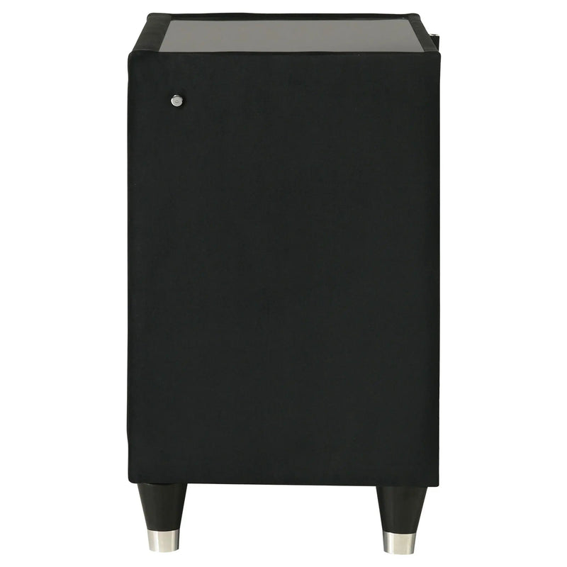 Lorient 2-drawer LED Nightstand with USB Black by Unique Piece Furniture