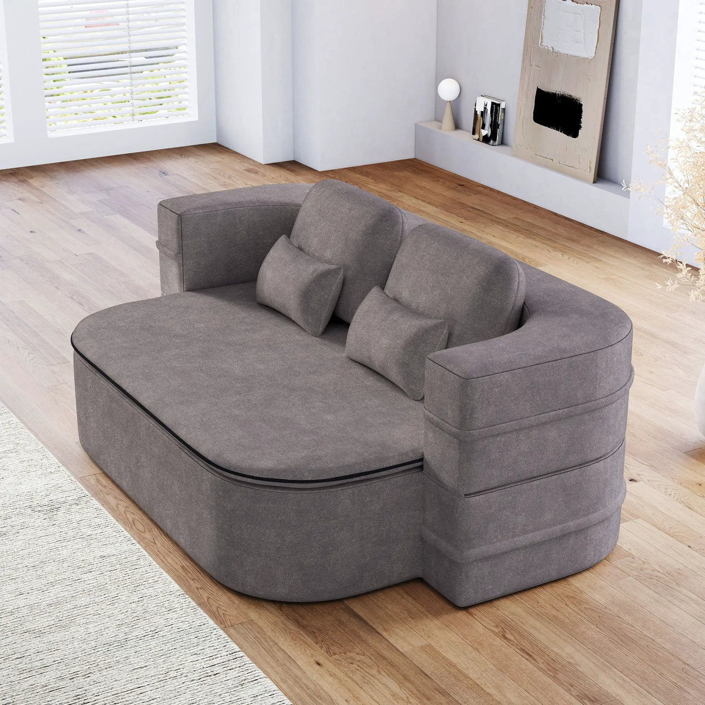 2 In 1 Foldable Sofa Bed With Multi Functional Blanket, Floor Lounge Sofa by HouseOfZazla