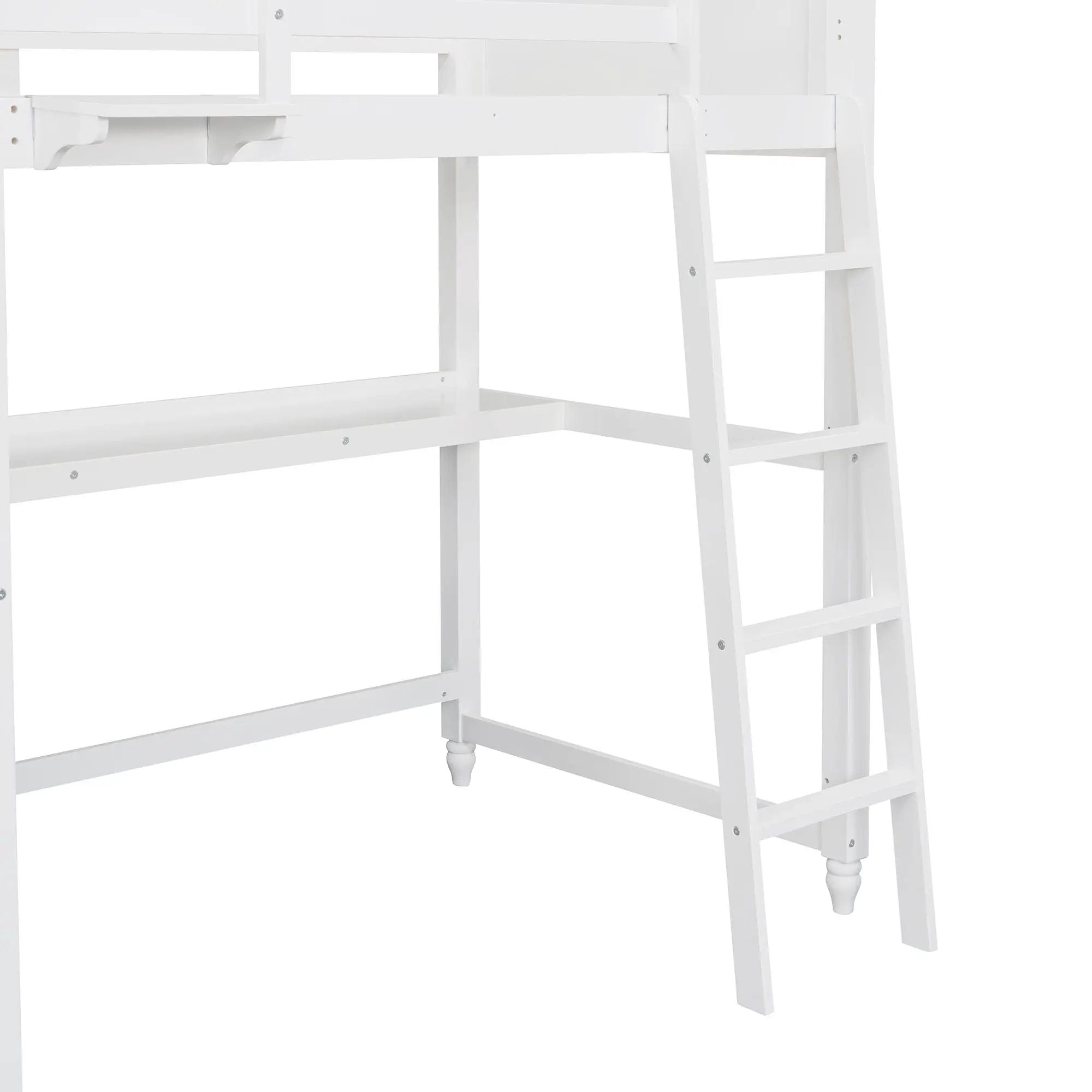 Loft Bed With Drawers With Desk And Shelves by HouseOfZazla