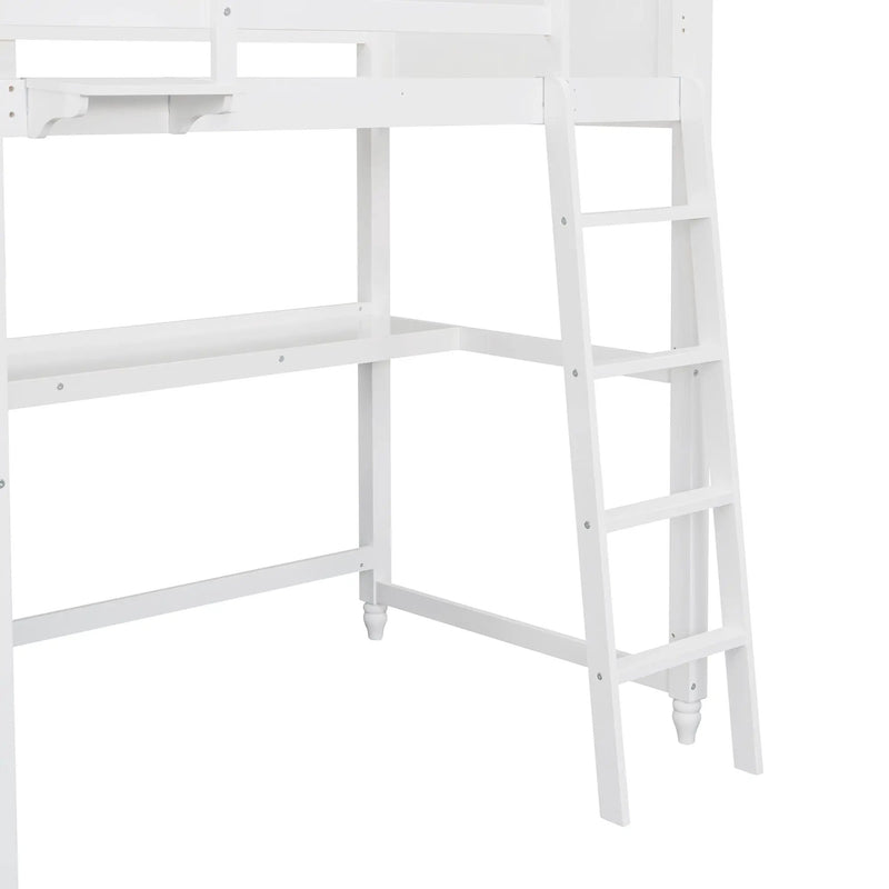Loft Bed With Drawers With Desk And Shelves by HouseOfZazla