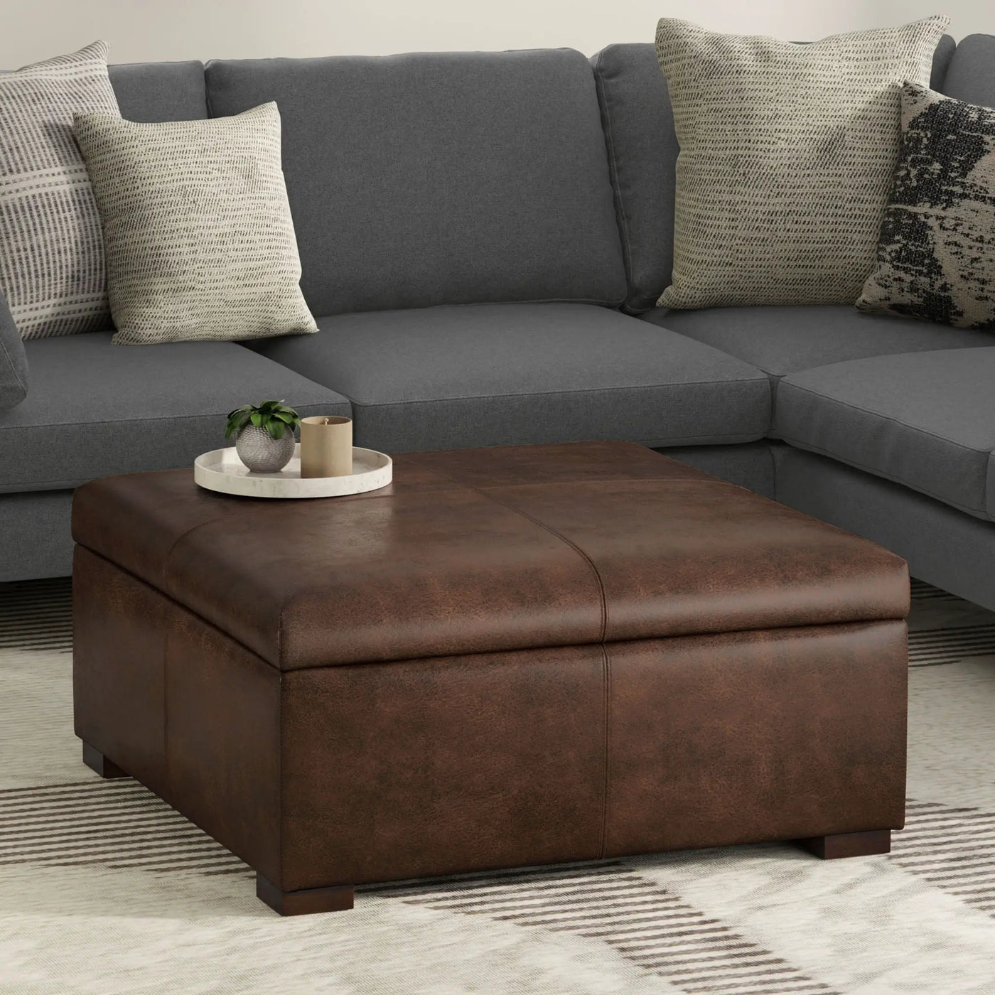 Gabbie - Coffee Table Upholstered Storage Ottoman by Unique Piece Furniture