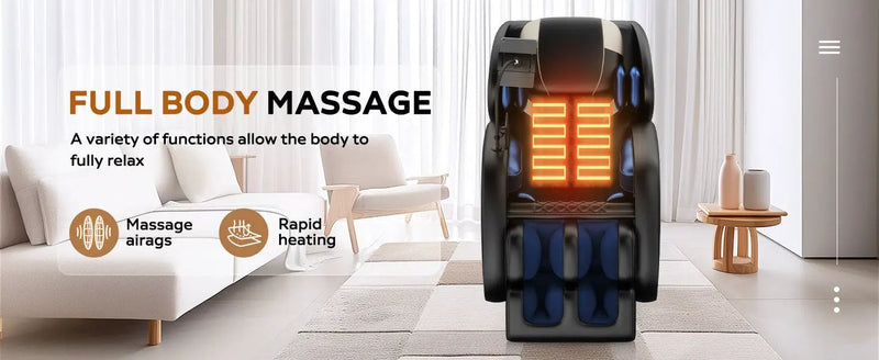 Massage Chair Recliner with Zero Gravity and Full Body Air Pressure by HouseOfZazla