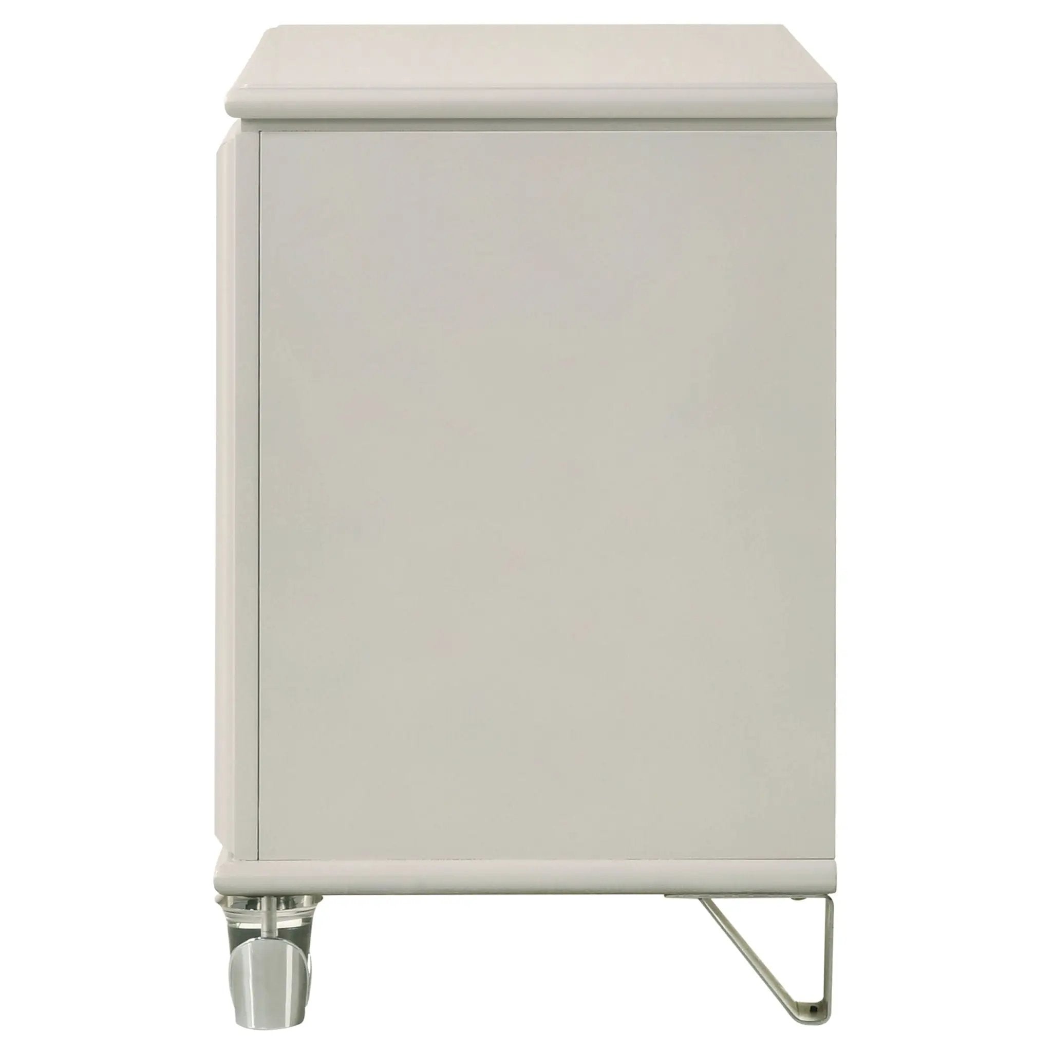 Olivia 2-drawer Nightstand Bedside Table Pearl White by Unique Piece Furniture