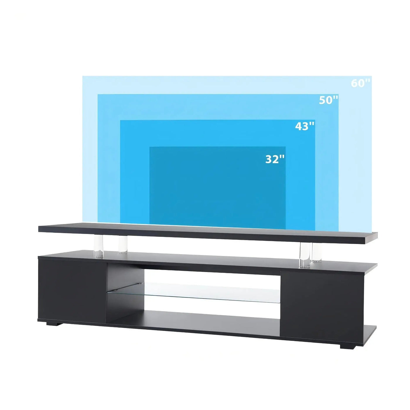 TV Stant With LED And Large Side Cabinet by HouseOfZazla