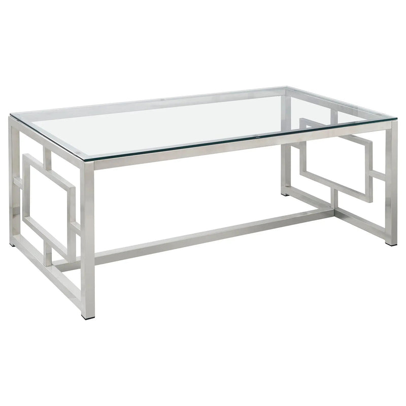 Merced 3-piece Rectangular Coffee and End Table Set Nickel by Unique Piece Furniture