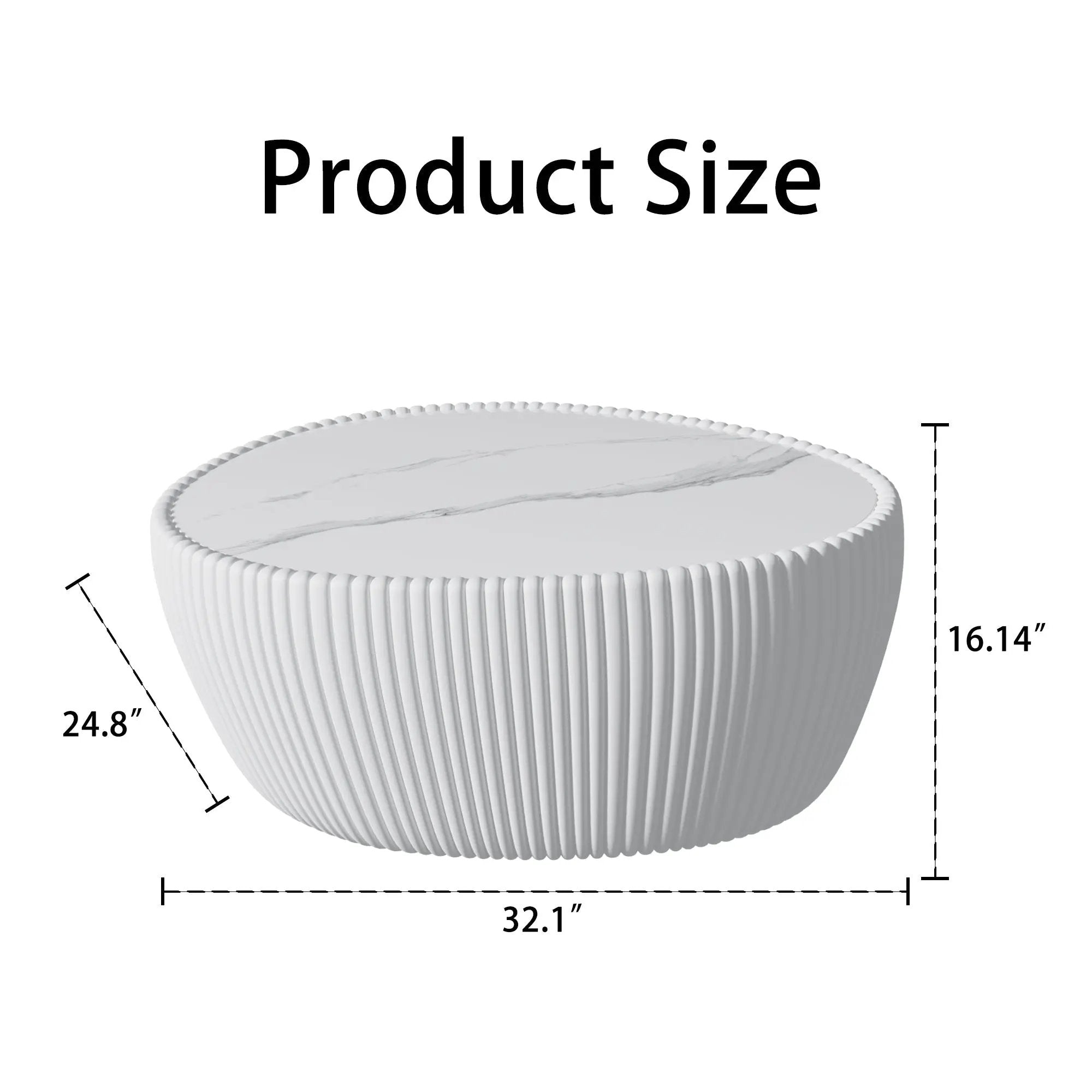 Light Sintered Stone Top Goose Egg Shape Table by HouseOfZazla