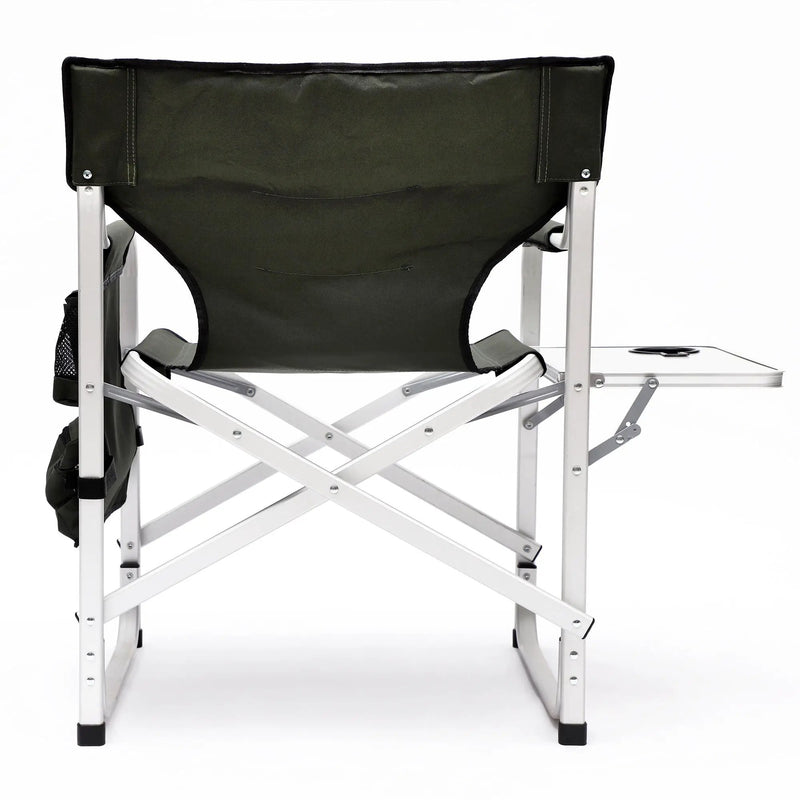 Padded Folding Outdoor Chair With Side Table And Storage Pockets, Lightweight Oversized Directors Chair For Indoor, Outdoor Camping, Picnics And Fishing by HouseOfZazla
