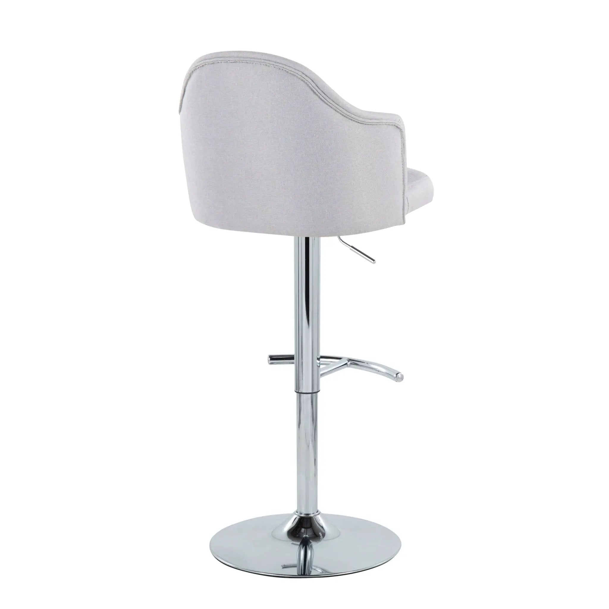 Ahoy - Contemporary Adjustable Barstool With Swivel With Rounded T Footrest (Set of 2) by Unique Piece Furniture