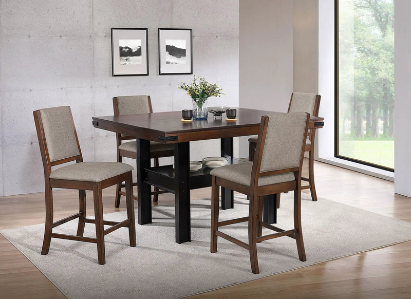 Patterson 5-piece Counter Height Dining Set Mango Oak by Unique Piece Furniture