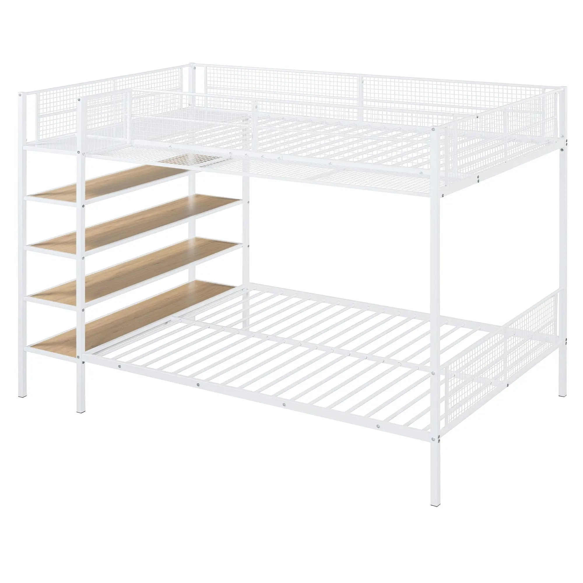 Bunk Bed With 5 Tier Shelves by HouseOfZazla