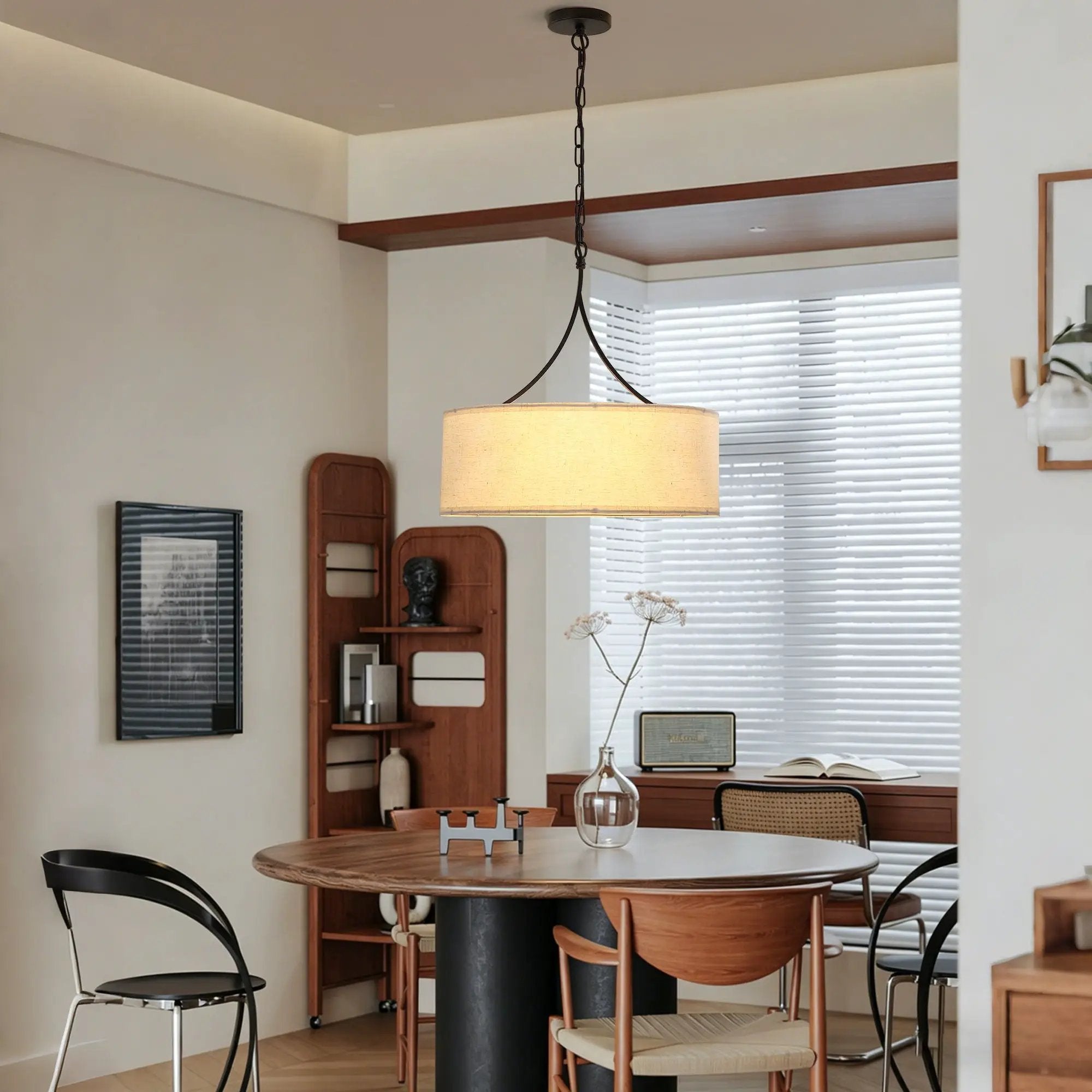 3 Light Drum Pendant Light by HouseOfZazla