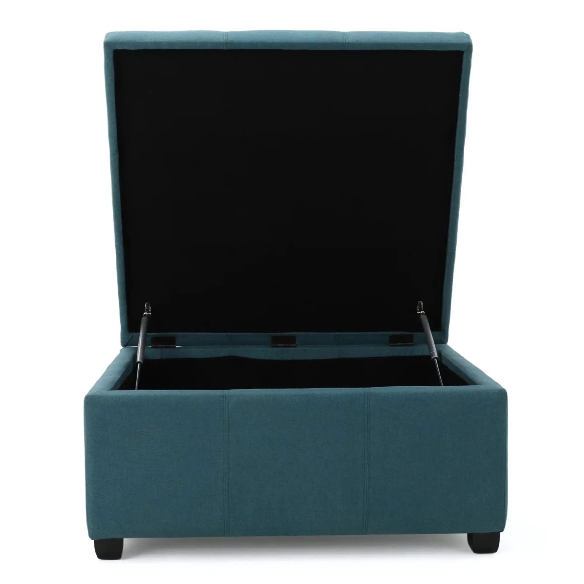 Tufted Square Storage Ottoman, Dark by HouseOfZazla