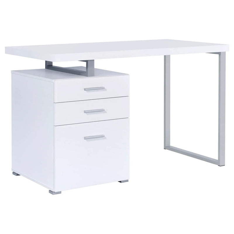 Brennan 47-inch 3-drawer Office Computer Desk White by Unique Piece Furniture