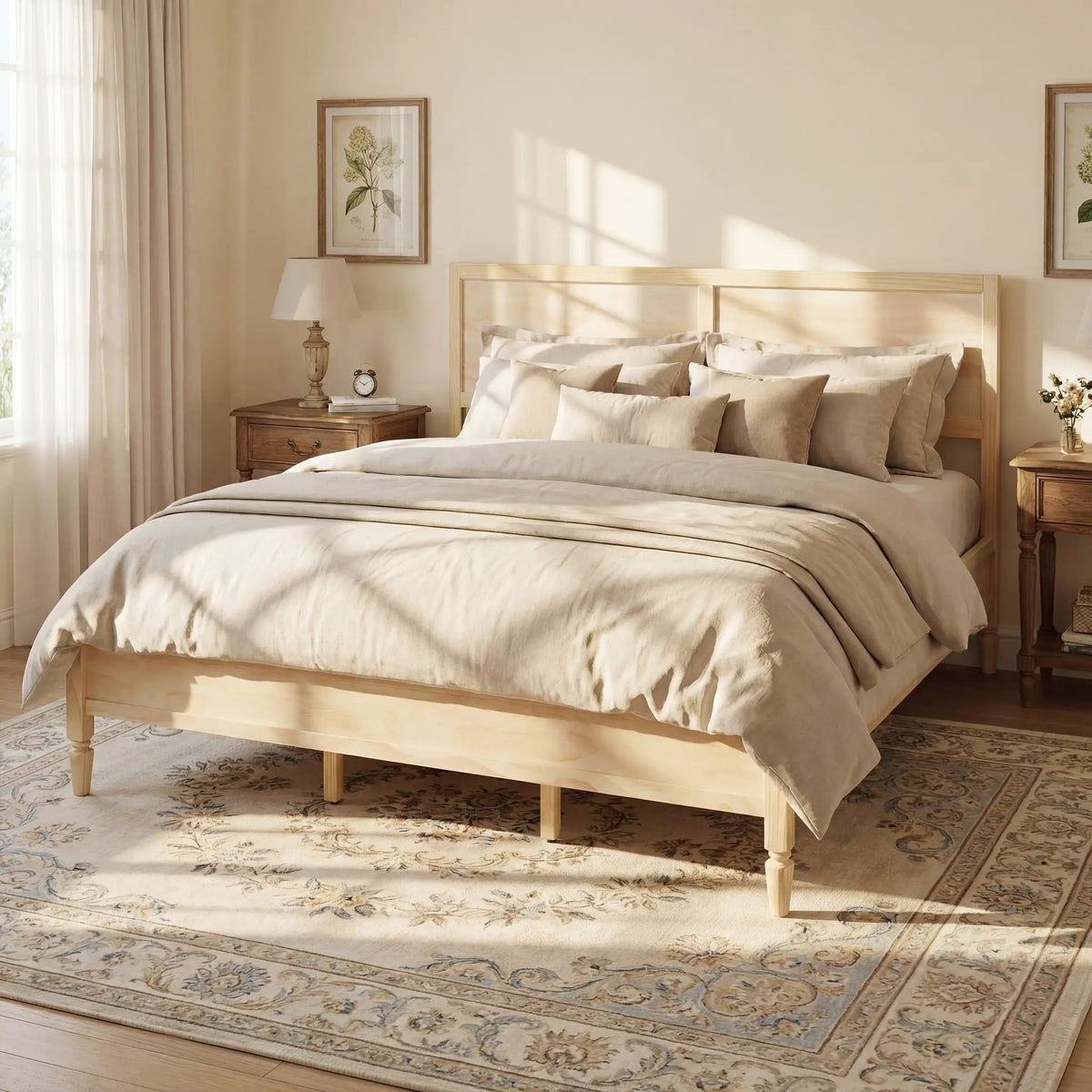 King Size Wood Platform Bed Frame by HouseOfZazla