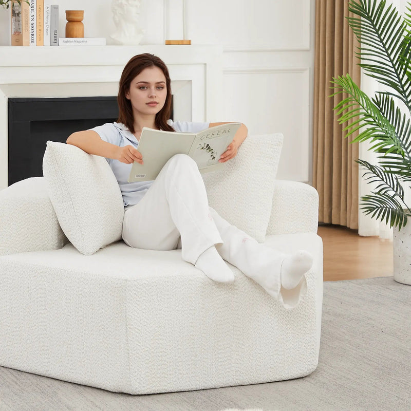 54-Inch Modern-Style Hexagonal Single Lounge Chair by HouseOfZazla