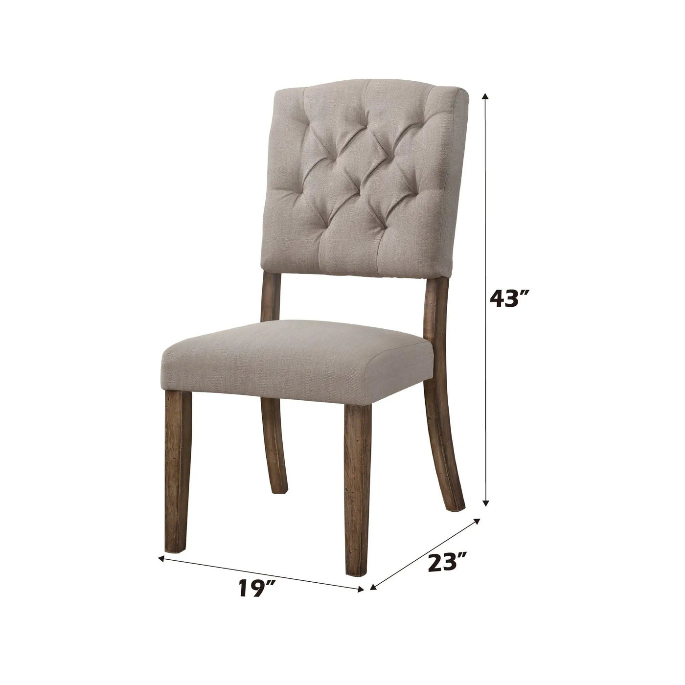 Bernard - Weathered Side Chair (Set of 2) by HouseOfZazla