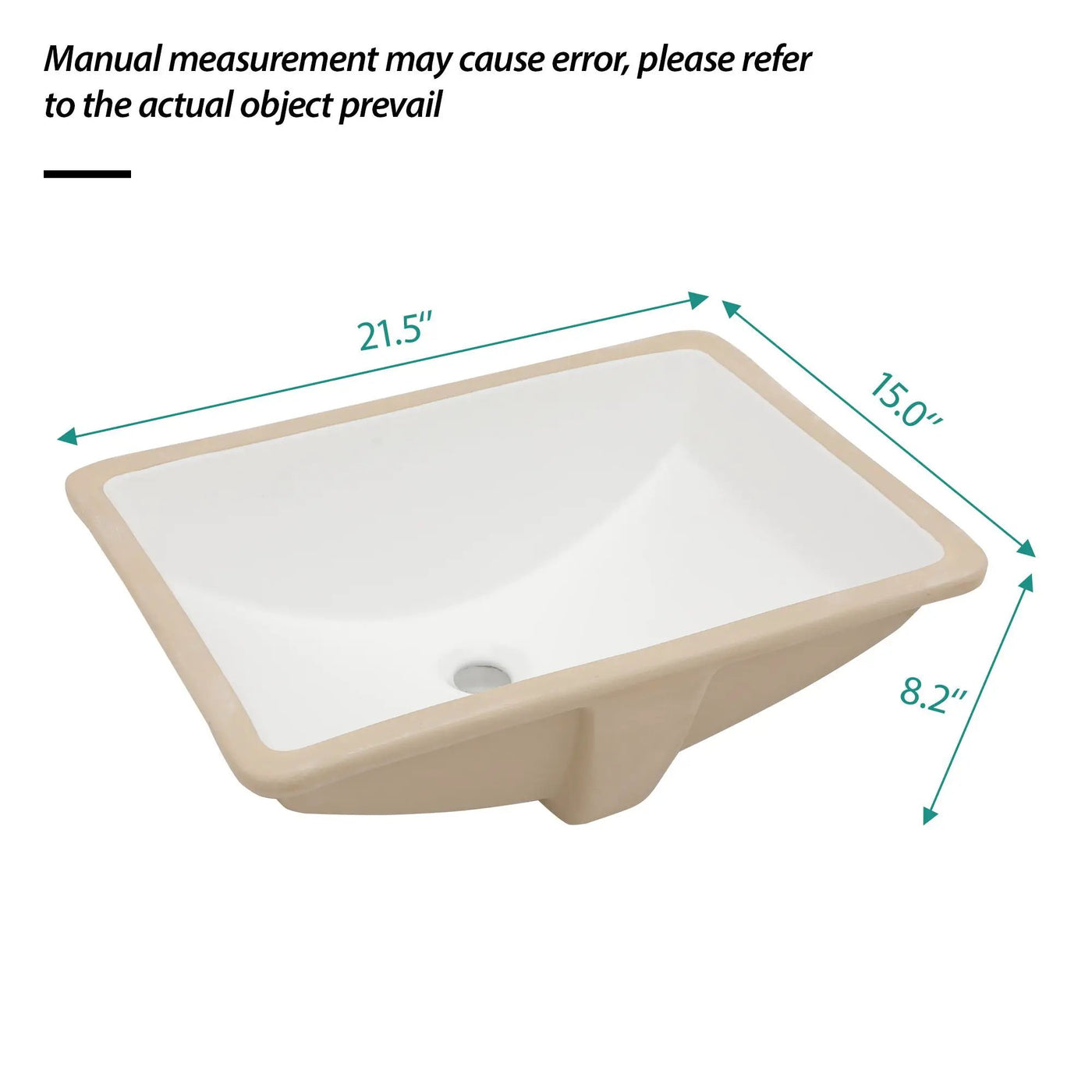 Modern Ceramic Undermount Bathroom Sink With Overflow, High Quality by HouseOfZazla