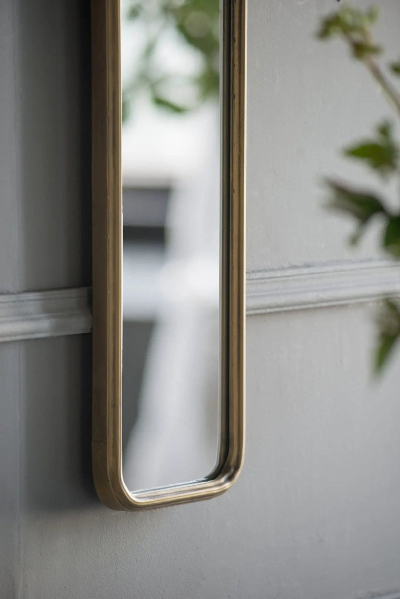 Full Length Mirror With AntiqueMetal Frame, Long Mirror For Hallway Living Room Bedroom Bathroom - Gold by Unique Piece Furniture