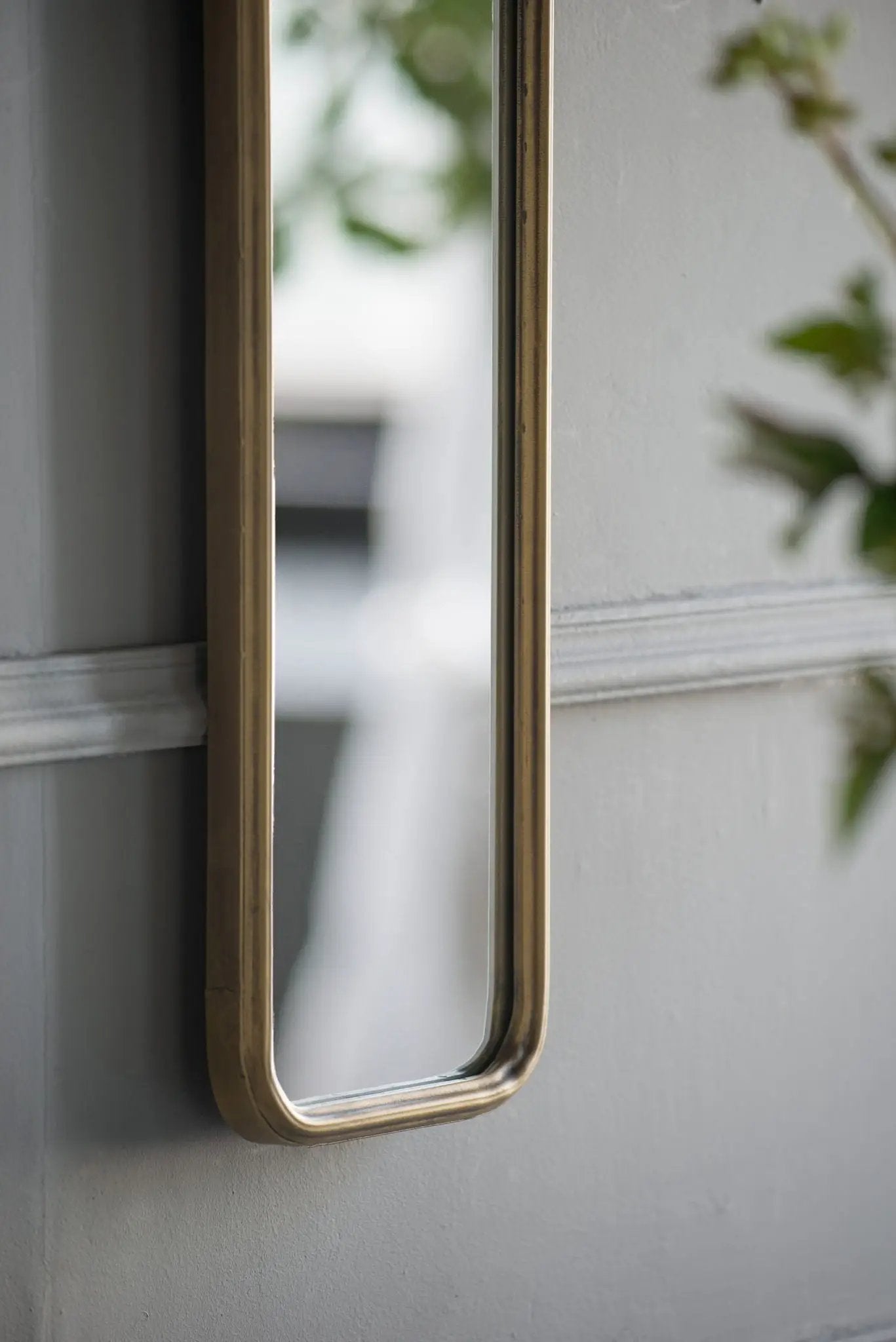 Full Length Mirror With AntiqueMetal Frame, Long Mirror For Hallway Living Room Bedroom Bathroom - Gold by HouseOfZazla